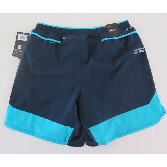 New Balance MS01243 Men's Sz XLarge Navy Blue Impact Run 7" Shorts - Picture 2 of 5